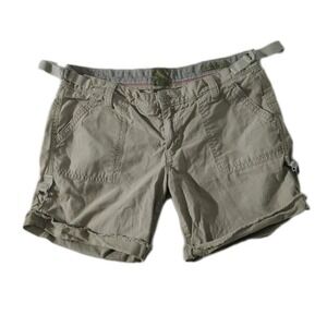 Lucky Brand Shorts Womens 28/6 Green Mid Rise Easy Fit Drawstring Casual